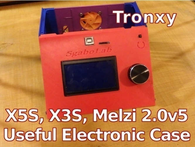 Tronxy X5S/X3S Euseful Electronics Case 3D Print 218666