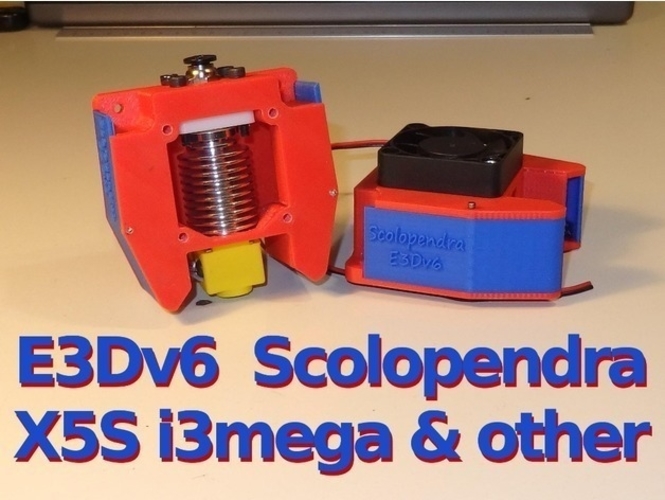 E3Dv6 Scolopendra Cooler for X5S, i3mega & other 3D Print 218703