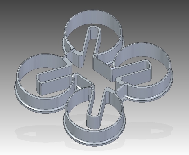 Birdbone Mini Quad Cookie Cutter 3D Print 218746