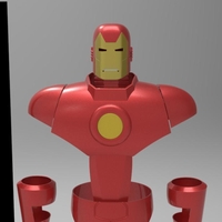 Iron Man classic vintage wearable armor 3D print model - Thumbnail 3