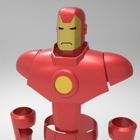 Iron Man classic vintage wearable armor 3D print model - Thumbnail 4