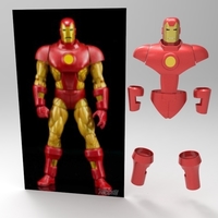 Iron Man classic vintage wearable armor 3D print model - Thumbnail 6