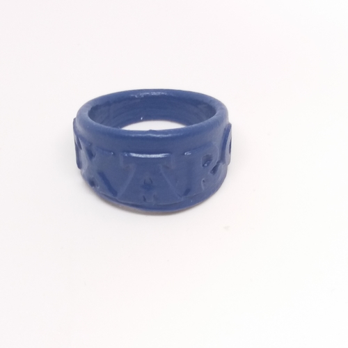 TXARO ring with embossed letters and customized 3D Print 218754