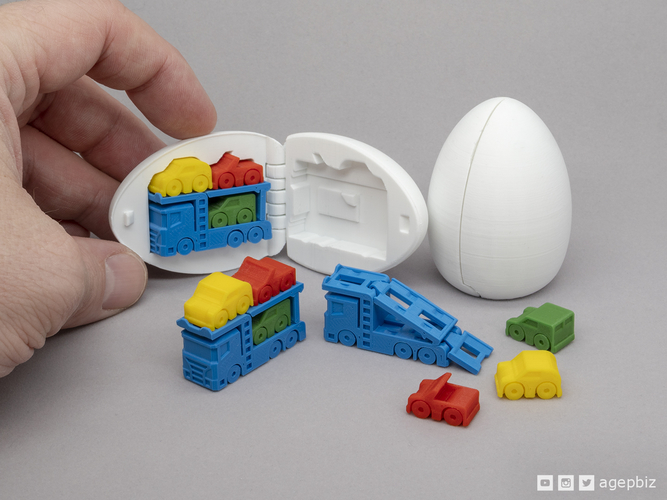 Surprise Egg #7 - Tiny Car Carrier 3D Print 218888