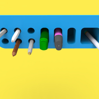 Desk Organiser Pen Holder - Monitor Mounted - Thumbnail 4