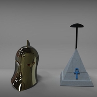 Dr Fate Helmet and stand 3D print model - Thumbnail 2