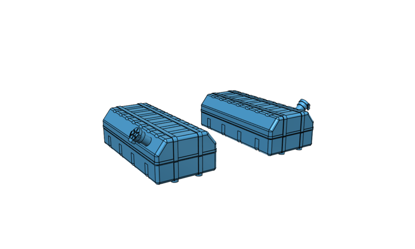 Cross RC HC4 / HC6 Fuel Tank battery holder (saddle-pack 2x 1S) 3D Print 219027