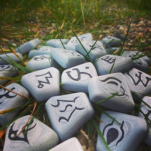 Diablo II runes |  magnet ready 3D Print 219174