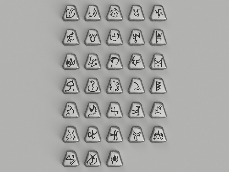 Diablo II runes | magnet ready - Pinshape