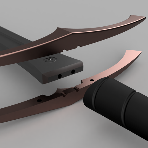 Medieval bastard sword | 135 cm | carbon reinforcement ready 3D Print 219225