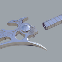 Sword of Darkness green power ranger 3D print model - Thumbnail 2