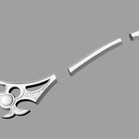 Sword of Darkness green power ranger 3D print model - Thumbnail 6