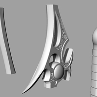 Sword of Darkness green power ranger 3D print model - Thumbnail 7