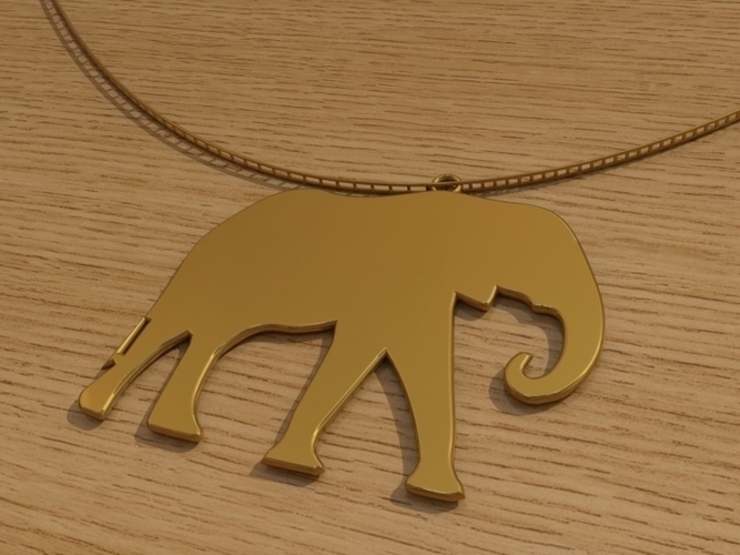 Elephant Pendant 3D Print 219444