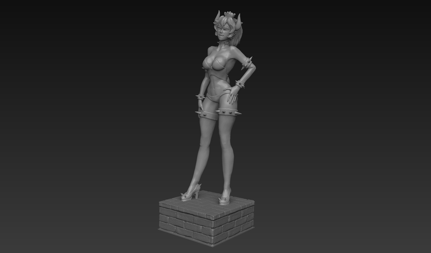 Bowsette \ Princess Bowser | FDM/SLA ready 3D Print 219496