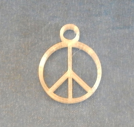 Peace Sign Pendant 3D Print 21956