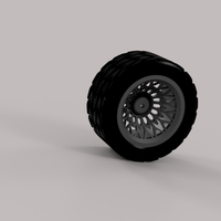 Small tire and wheel 3D Printing 219610