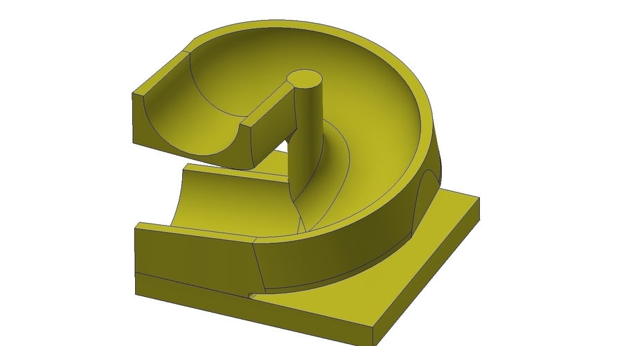 Spiral brick for rolling ball rail like a lego duplo 3D Print 219811