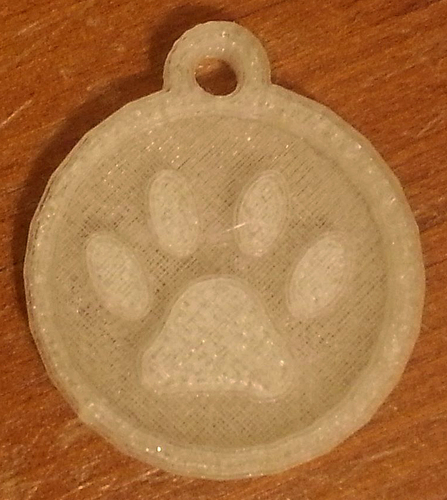 Dog Paw Pendant 3D Print 21986