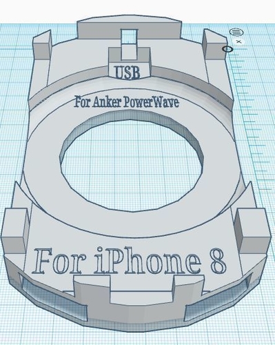 Holder for iPhone 8 + Anker Powerwave Loadpad 3D Print 220040