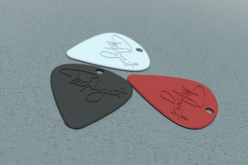 Guitar Pick with Hole for Keychain (Ted Nugent)