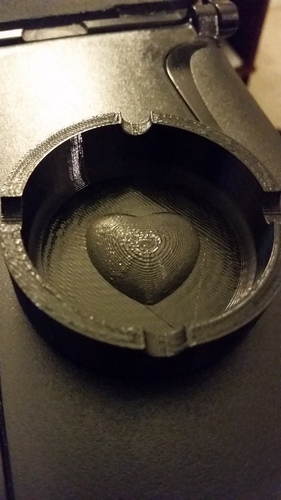 Ashtray with heart in the middle 3D Print 22045