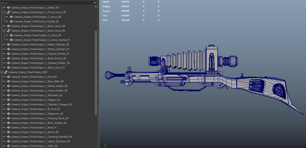 Steampunk Camera Sniper Rifle 3D Print 220680