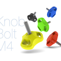 Small Knob Bolt M4 3D Printing 220717