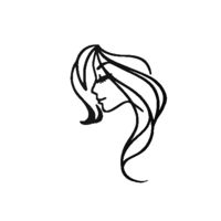 Girl face sketch wall art - Thumbnail 1