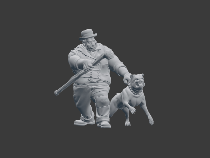 Victorian Tough with dog