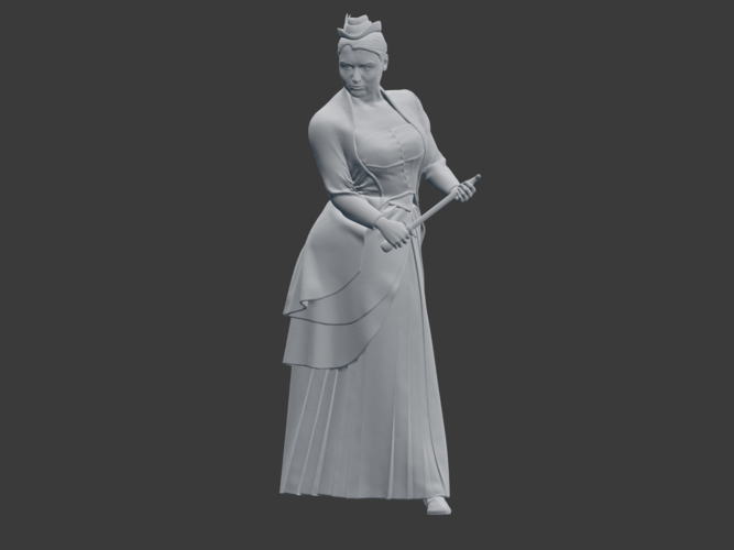 32mm Victorian Woman with Dagger 3D Print 220847