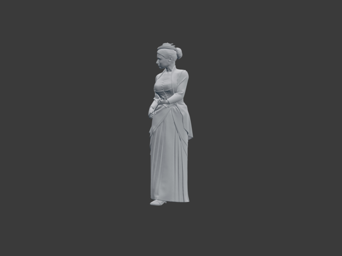 32mm Victorian Woman with Dagger 3D Print 220848