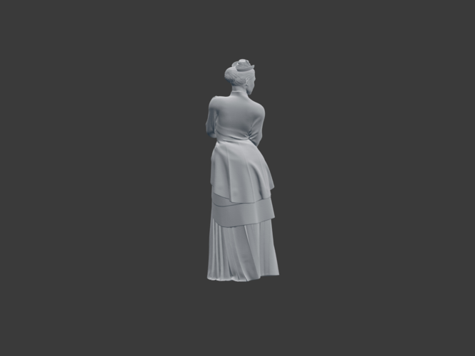 32mm Victorian Woman with Dagger 3D Print 220849
