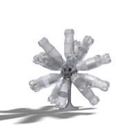 Ikosaeder Christmas star lamp from used plastic bottles - Thumbnail 1