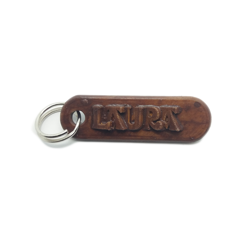 LAURA Personalized keychain embossed letters