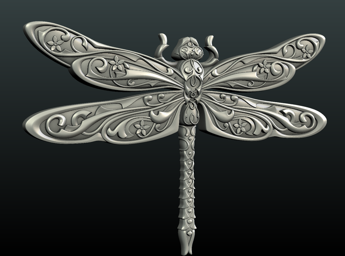 Dragonfly Relief 3D Print 221094