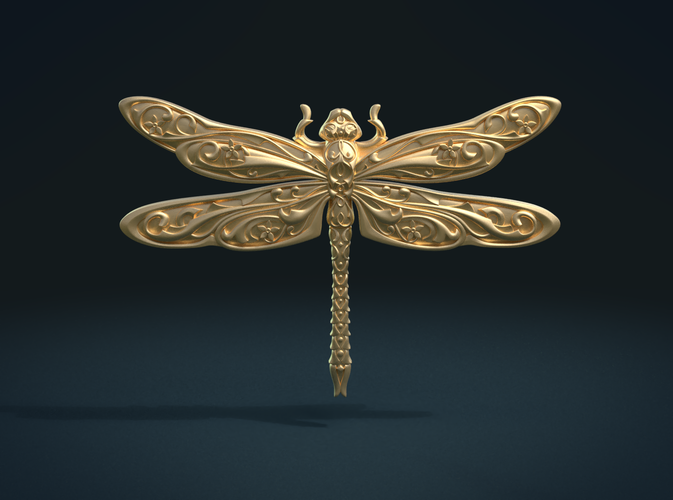 Dragonfly Relief 3D Print 221112
