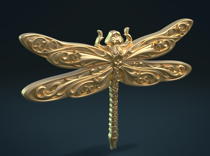 Dragonfly Relief 3D Print 221114