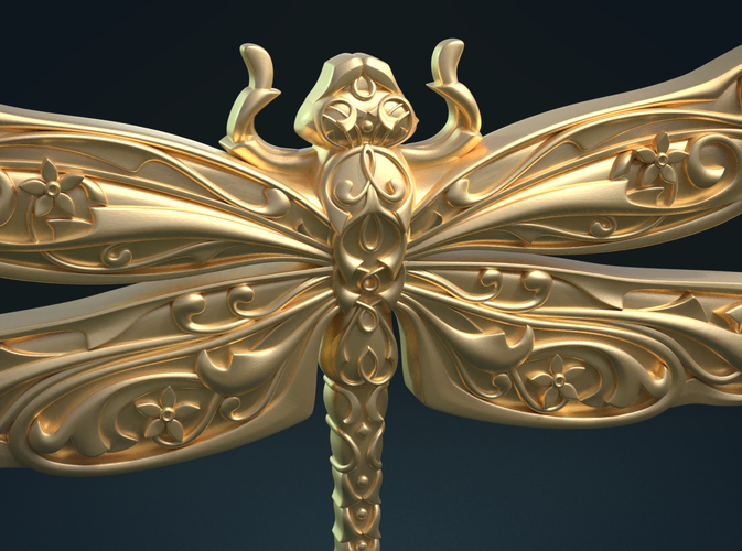 Dragonfly Relief 3D Print 221115