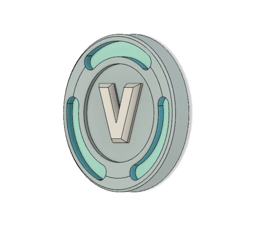 3d Printed V Bucks Coin Model By Koopa Pinshape