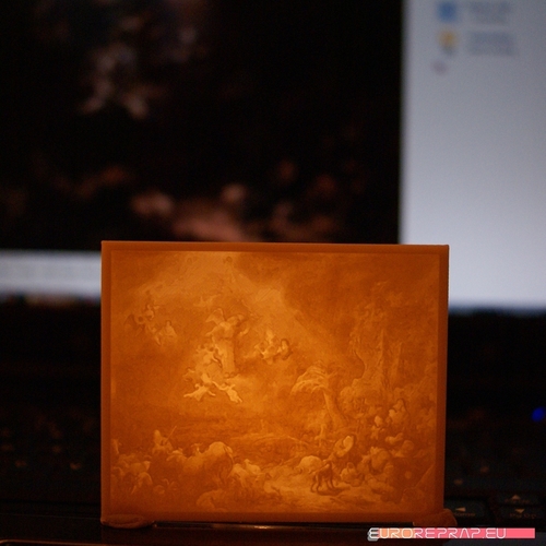 Christmas lantern with lithopanes - (for electric light sources) 3D Print 221333