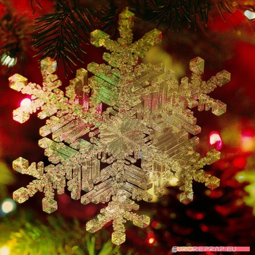 Real snowflake - Christmas Tree decoration - size: 128mm 3D Print 221346