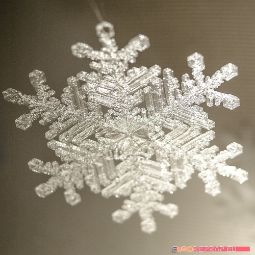 Real snowflake - Christmas Tree decoration - size: 128mm 3D Print 221348