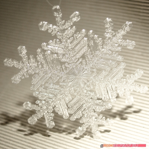 Real snowflake - Christmas Tree decoration - size: 128mm 3D Print 221349