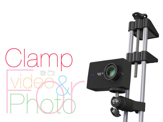 Clamp for vertical use. Photo and video shooting