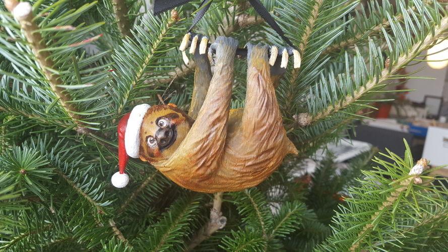 Christmas Sloth 3D Print 221662
