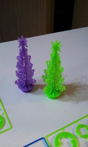 Credit card Christmas tree puzzle 3D Print 221676