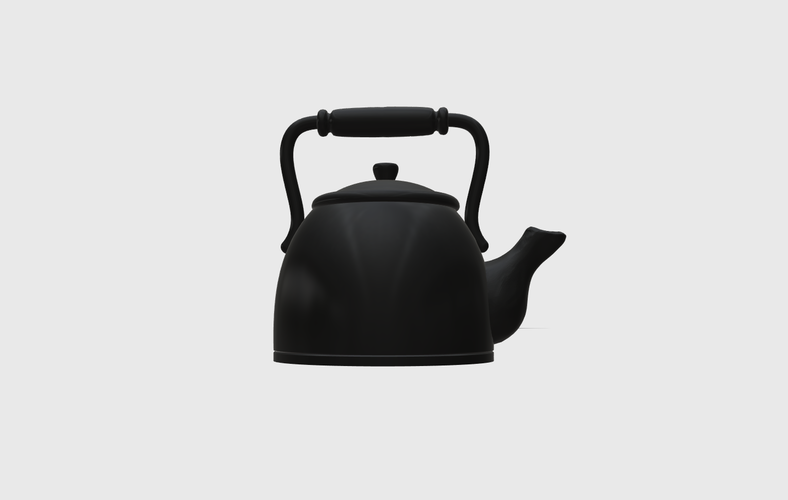 Dollhouse Miniature Tea Kettle 1:48, 1:24, 1:12 and 1:6 Scale