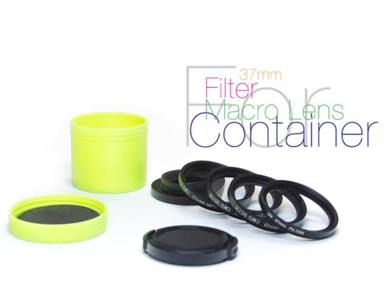 Container for lens and filters