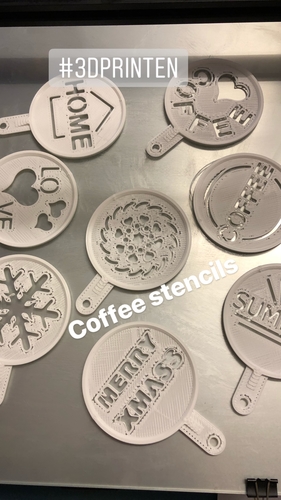 coffee stencils 3D Print 221898